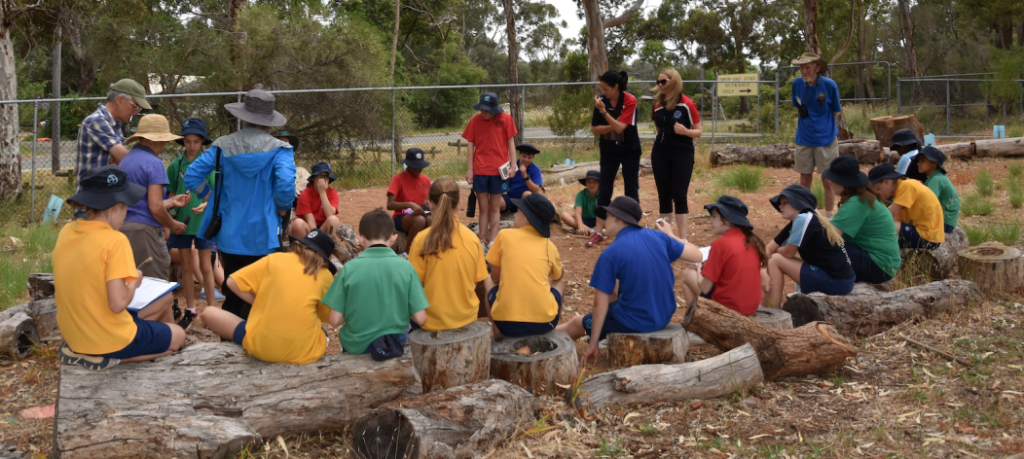 3. DRB members talking to year six students at the end of the nature walk. Photograph by Joff Start..png